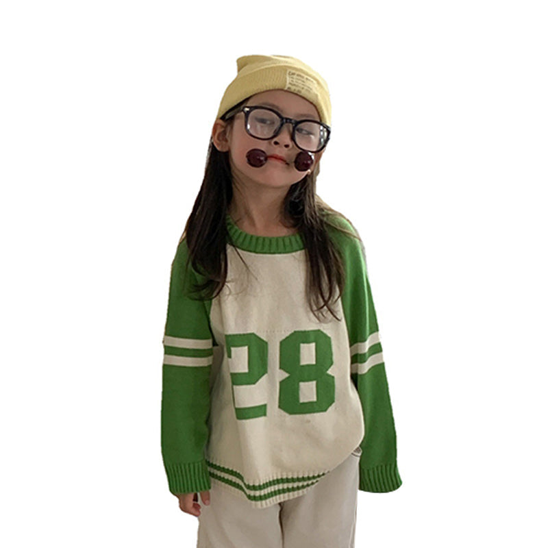 Cute Baby Kid Unisex Alphabet Sweaters Knitwear