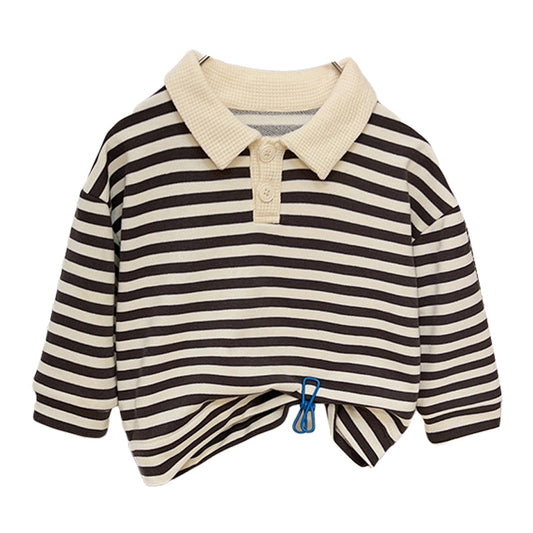 Baby Kid Girls Striped Hoodies Sweatshirts