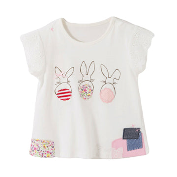 Baby Kid Girls Letters Rabbit Cartoon Easter T-Shirts