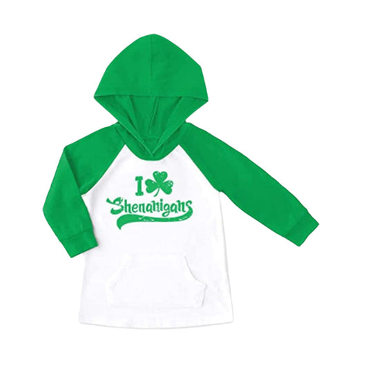 Kid Girls Letters Plant St Patrick's Day Hoodies Sweatshirts