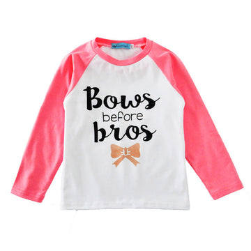 Baby Kid Unisex Letters Color-blocking Bow Print Tops