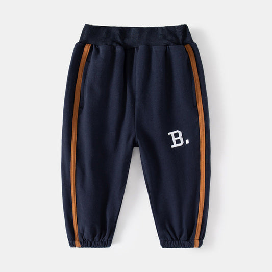 Baby Kid Boys Embroidered Alphabet Sports Pants