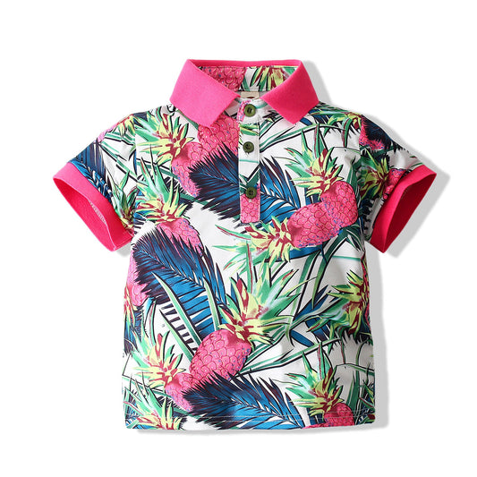 Baby Kid Boys Tropical print Polo Shirts