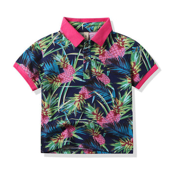 Baby Kid Boys Tropical print Polo Shirts