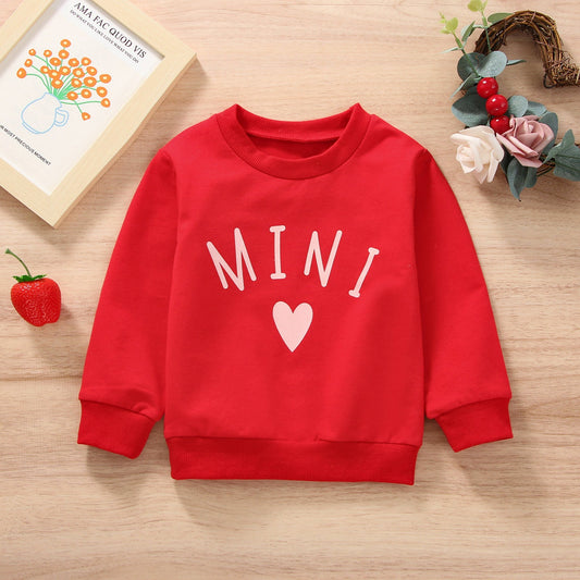 Baby Kid Unisex Letters Love heart Hoodies Sweatshirts