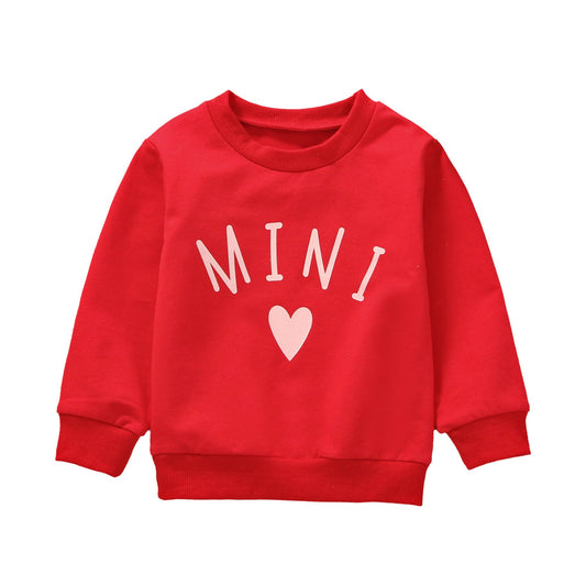 Baby Kid Unisex Letters Love heart Hoodies Sweatshirts