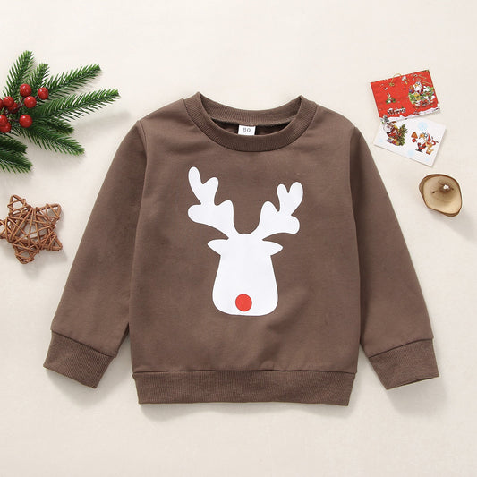 Baby Kid Unisex Cartoon Print Christmas Hoodies Sweatshirts