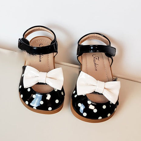 Girls Polka dots Bow Shoes