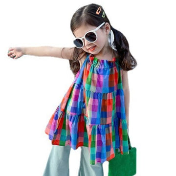 Baby Kid Girls Color-blocking Dresses