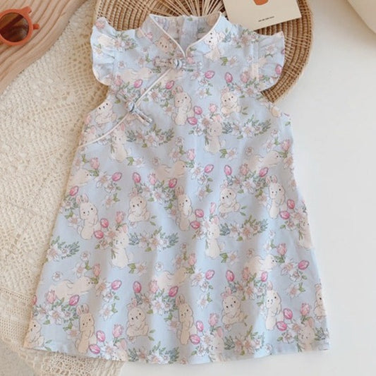 Baby Kid Girls Flower Cartoon Dresses