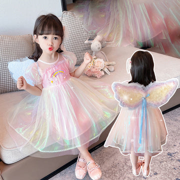 Baby Kid Girls Rainbow Polka dots Wings Dancing Dresses Accessories Others Accessories