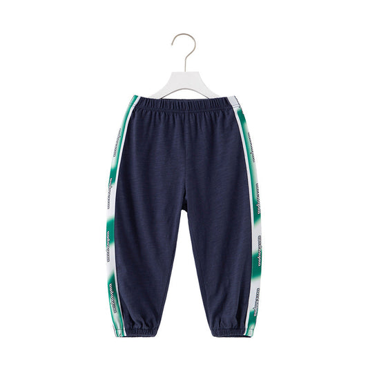 Kid Boys Color-blocking Print Pants