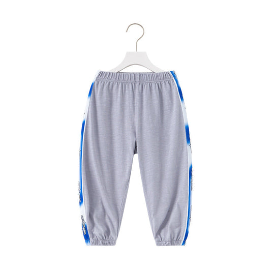 Kid Boys Color-blocking Print Pants