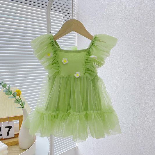 Baby Kid Girls Flower Lace Dresses