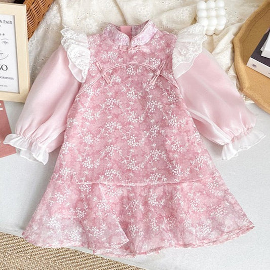 Baby Kid Girls Flower Lace Embroidered Dresses