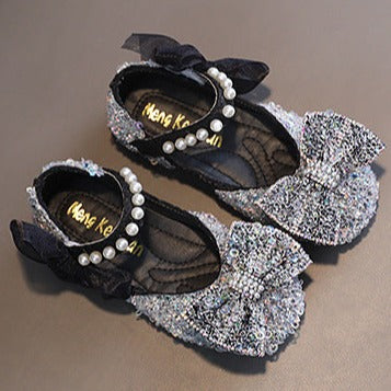 Cute Baby Kid Girls Solid Color Bow Shoes