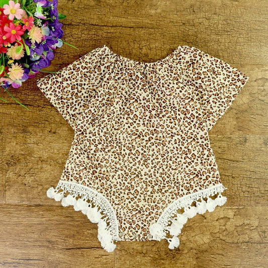 Baby Kid Girls Leopard Print Rompers