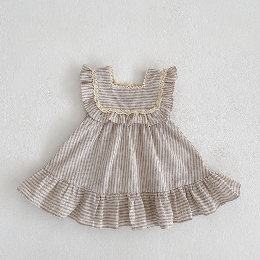 Baby Kid Girls Striped Rompers And Dresses