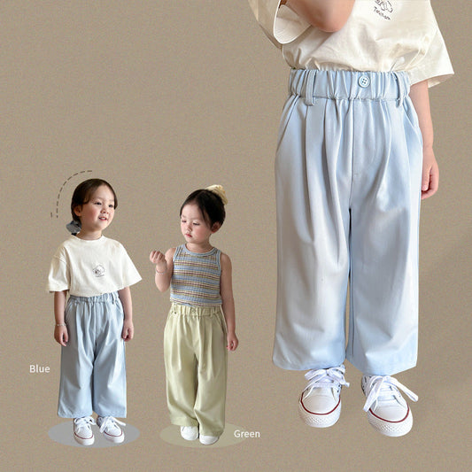 Baby Kid Girls Solid Color Pants Trousers