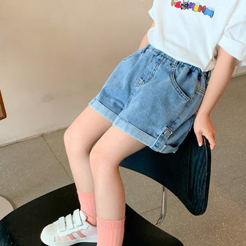 Baby Kid Big Kid Girls Solid Color Shorts