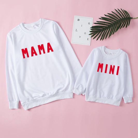 Mommy And Me Baby Kid Letters Hoodies Sweatshirts