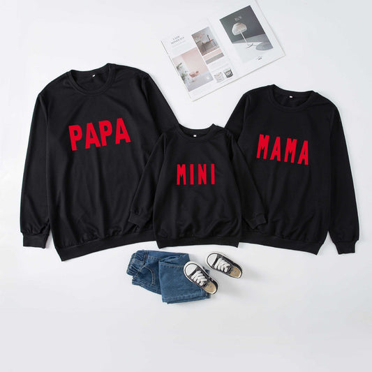 Family Outfits Baby Kid Letters Hoodies Sweatshirts