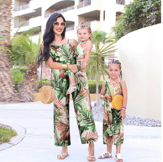 Mommy And Me Kid Bohemian Print Jumpsuits