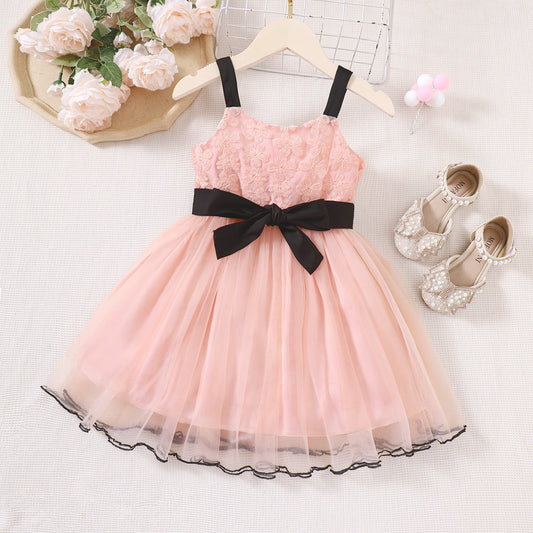 Baby Kid Girls Flower Bow Lace Dresses