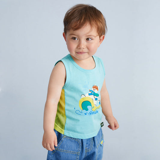 Fashion Baby Kid Boys Print Tank Tops