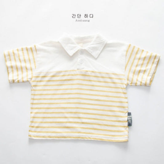 Cute Kid Unisex Striped Polo Shirts