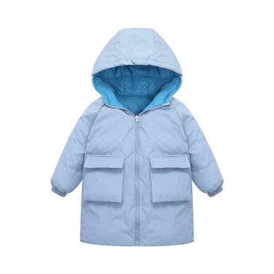 Kid Girls Boys Solid Color Jackets Outwears