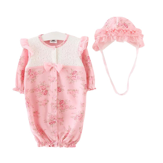 Baby Girls Flower Lace Jumpsuits
