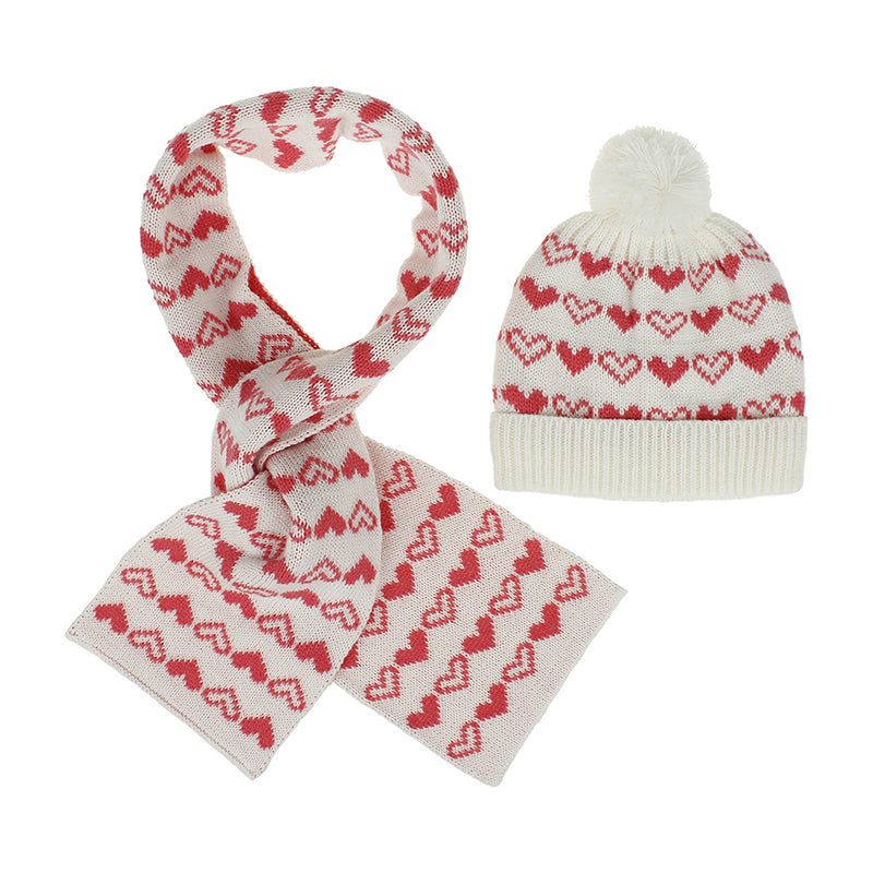 Unisex Dinosaur Love heart Animals Crochet Embroidered Christmas Accessories Hats Scarves