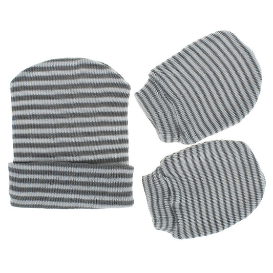 Girls Boys Striped Hats Gloves