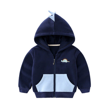 Baby Kid Boys Animals Embroidered Hoodies Jackets Outwears