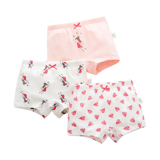 Fashion Kid Girls Striped Fruit Love heart Polka dots Butterfly Animals Unicorn Print Underwears