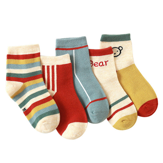 5 Pack Baby Kid Cartoon Socks