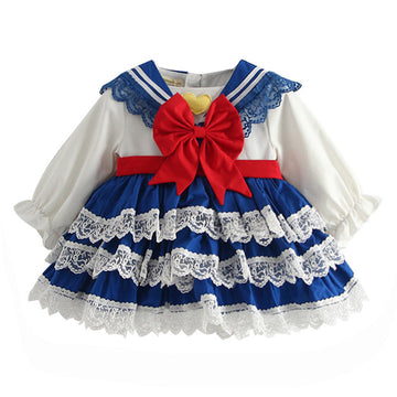 Baby Kid Girls Love heart Bow Lace Dressy Birthday Party Dresses Princess Dresses And Accessories Headwear