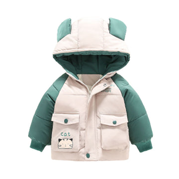 Baby Kid Boys Color-blocking Cartoon Coats