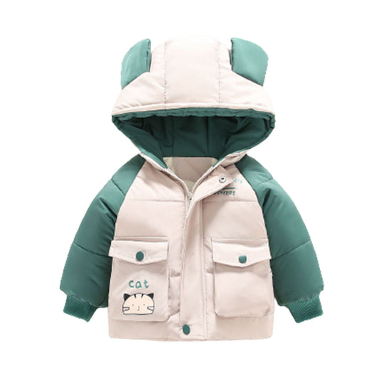 Baby Kid Boys Color-blocking Cartoon Coats