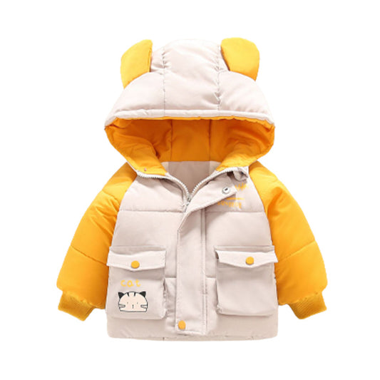 Baby Kid Boys Color-blocking Cartoon Coats