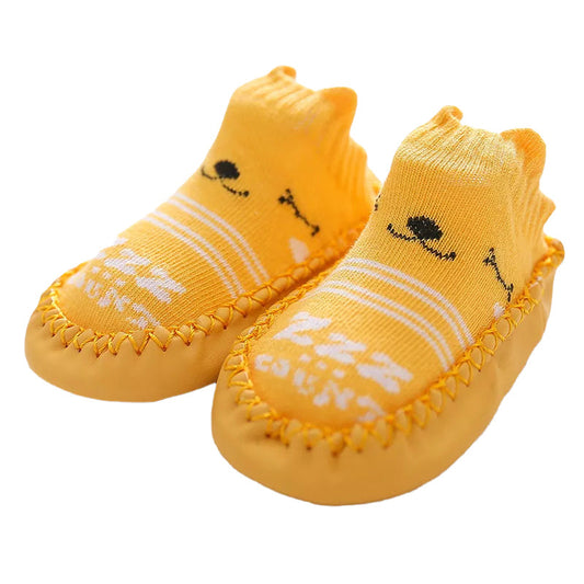 Fashion Baby Kid Unisex Striped Cartoon Print Shoes