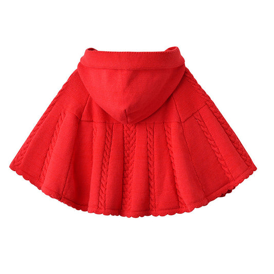 Baby Kid Girls Solid Color Crochet Jackets Outwears Knitwear