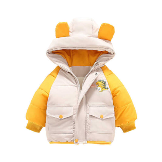 Baby Kid Boys Color-blocking Dinosaur Coats