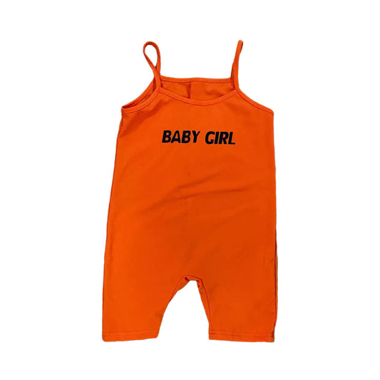 BABY GIRL Print Cami Romper