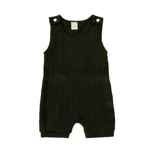 Fashion Baby Solid Color Tank Jumpsuit