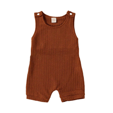 Fashion Baby Solid Color Tank Jumpsuit