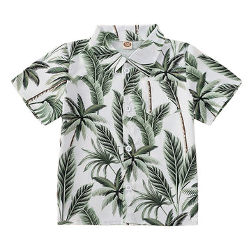 Coconut Tree Print Kid Boy Shirt