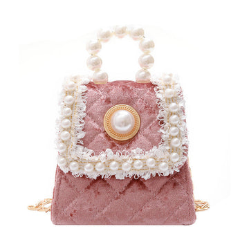 Faux Pearl Kid Girl  Crossbody Bag