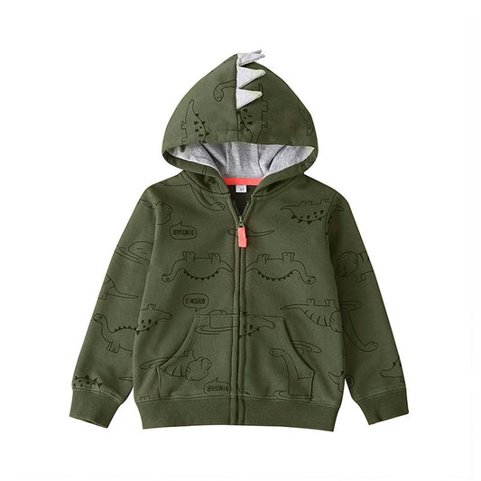 Baby Kid Boys Letters Dinosaur Print Jackets Outwears